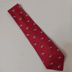 John Henry Vintage Santa Novelty 100% Silk Tie,  Red Pre-owned